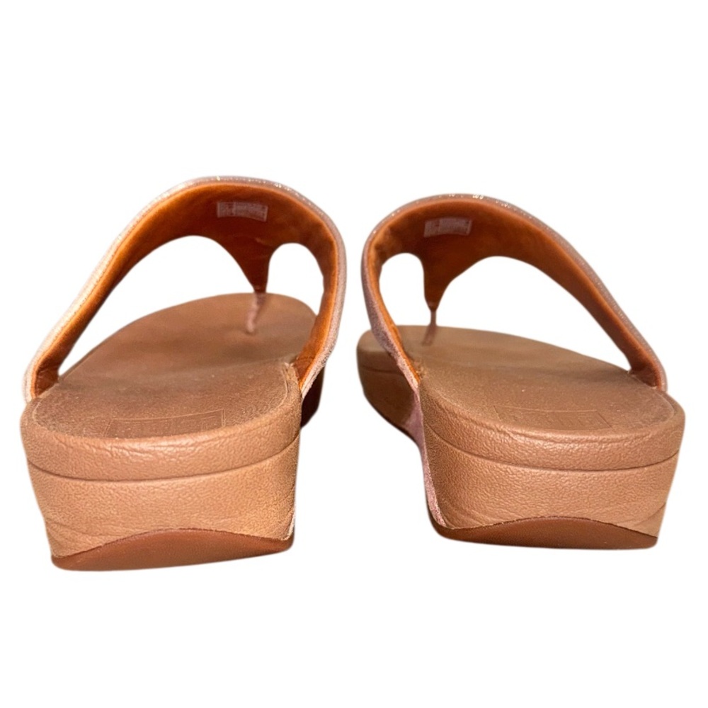 FITFLOP BRAND LULU SPARKLE nude sandals women’s flip flops size 9 - Picture 14 of 14